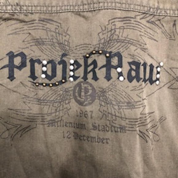 PROJEK RAW EDGY MILITARY VINTAGE FIELD JACKET SIZE LARGE - Picture 4 of 9